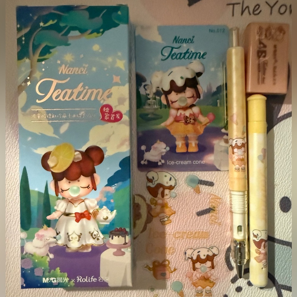 🆕 Nanci Mechanical pencil. Comes with refill,eraser, sticker and card